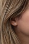Heliophilia Silver Pendientes de Plata de Ley 925 con Baño de Oro Rosa y Circón